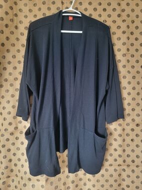 Joe Fresh Navy Blue Open-Front Pocket Cardigan